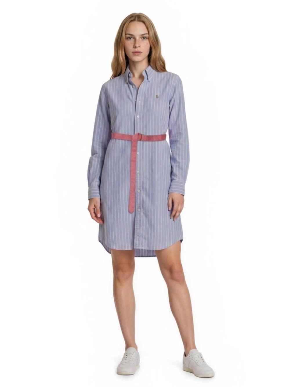 Ralph Lauren Striped Cotton Oxford Belted Shirtdress - 2
